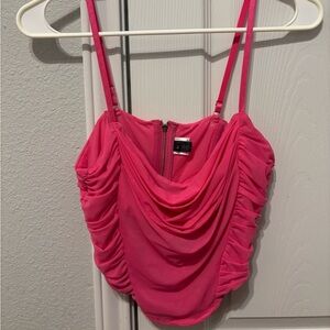 Pink Ruched Cami Top